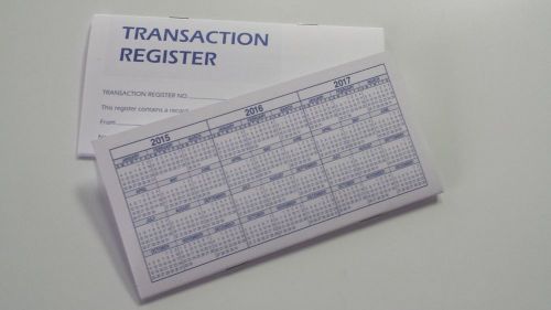 5 transaction checkbook registers 2015-16-17 - check book checking account bank for sale