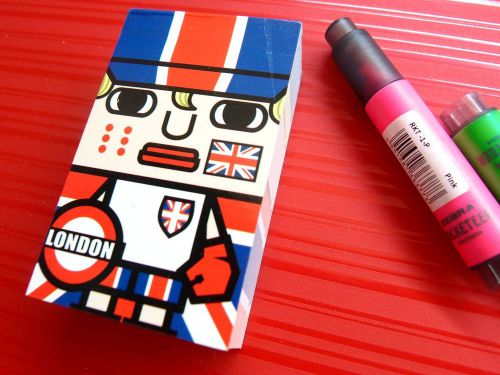 1X London Football Mini Color Memo Message Note Scratch Pad Paper Kid Stationery