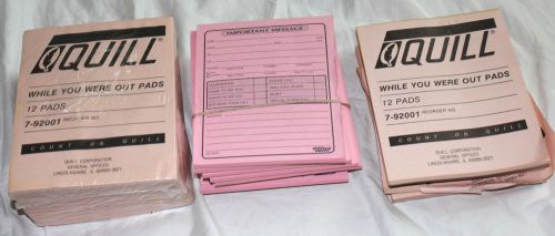 Quill Phone Message Pads &#034;While You Were Out&#034; 26 Pink Pads