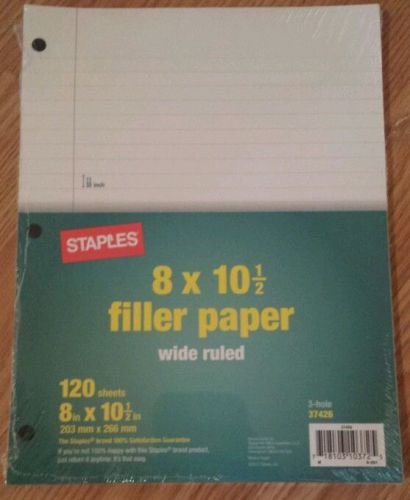 staples wide ruled paper 8