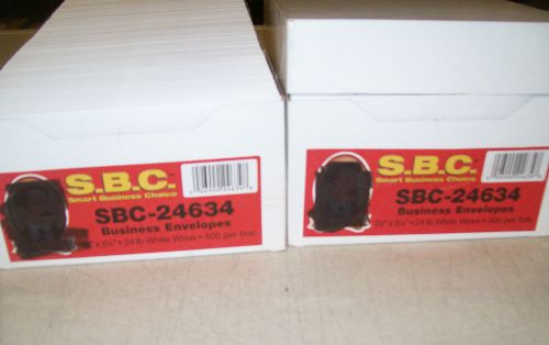 Box of Business Envelopes (500) 3 5/8&#034; X 6 1/2&#034; 24 LB. White Wove