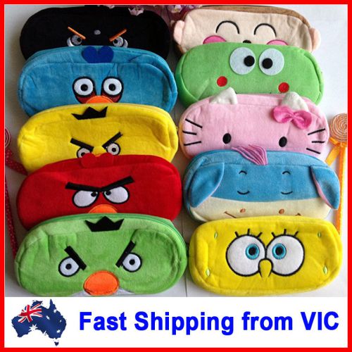 Cartoon Pencil Case Coin Bag Purse Plush Novelty Kids Gift Toys Cute Stationery