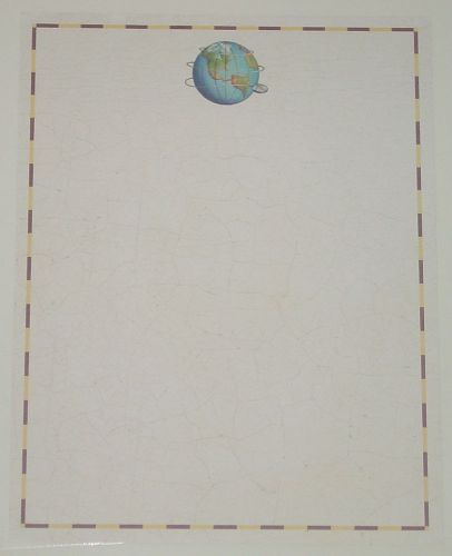 LETTERHEAD COMPUTER STATIONARY WORLD MOUSE DESIGN 25 SHEETS OPEN PACK UNUSED
