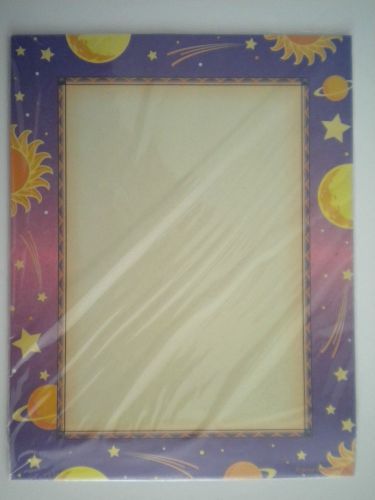 *NEW* ~ OOP ~ 20 Decorative &#034;SUN, MOON &amp; STARS&#034; Computer Stationery Sheets