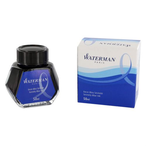 Waterman Fountain Pen Ink, 50ml, Serenity Blue, Each