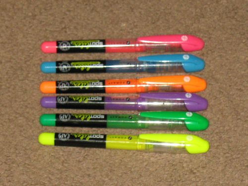 Set of 6~foray spotliter~liquid highlighters~multi-colors~slightly used for sale