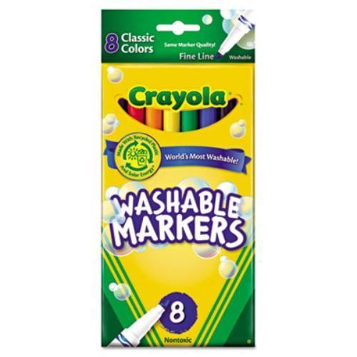 Crayola Washable Thinline Marker - Fine Marker Point Type - Red, (587809)