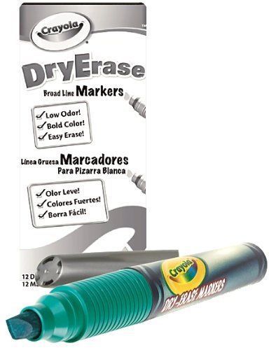 Crayola Dry Erase Marker - Chisel Marker Point Style - Green Ink (989626044)