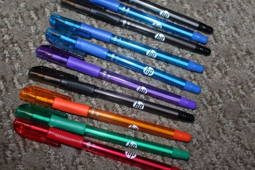 New INK JOY PAPER MATE set of 10 pens HP all BRIGHT colors OFFICE  FUN