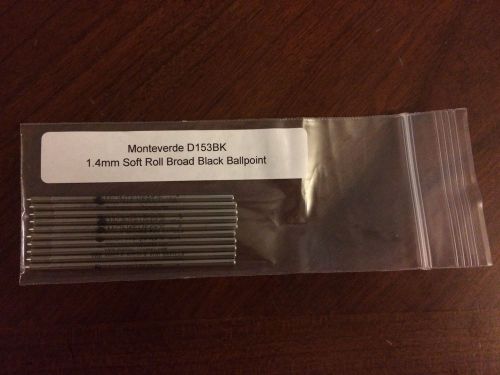 Monteverde D153BK 1.4mm Soft Roll Broad Black Ballpoint 10 Pack