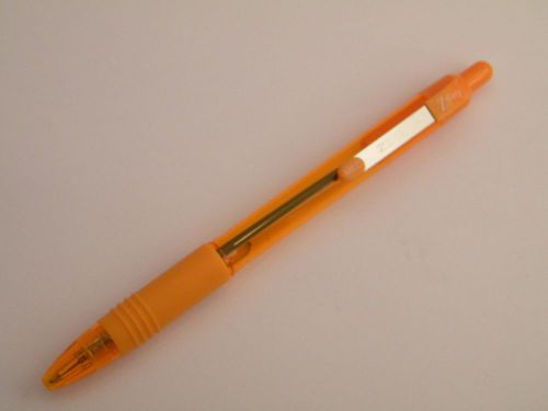 ZEBRA Z-GRIP PEN Genuine Bold Ink CANTELOPE ORANGE Pen - Added Pens Ship FREE