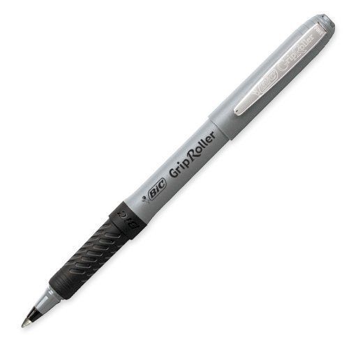 Bic Comfort Grip Rollerball Pen - Fine Pen Point Type - 0.7 Mm Pen (gre11bk)