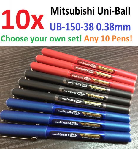 10x Mitsubishi Uni-Ball Ultra Micro Gel Pen CHOOSE YOUR Black Blue Red UB150 38