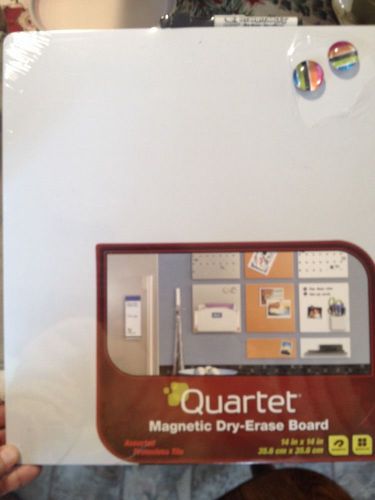 Quartet Magnetic Dry-Erase Board Tile  14 x 14&#034; Frameless  White Surface