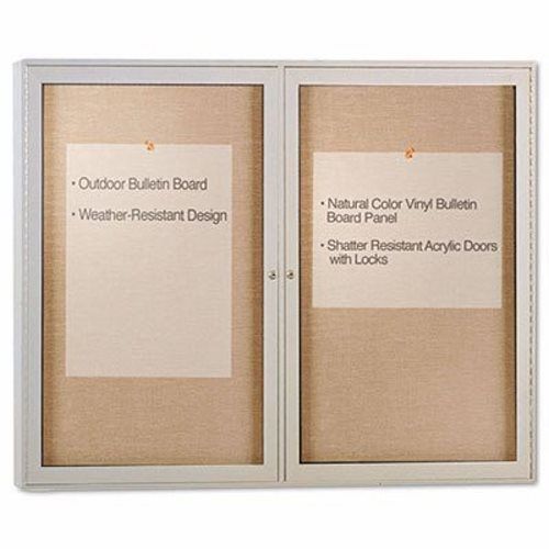 Ghent enclosed outdoor bulletin board, 48 x 36, satin finish (ghepa23648vx181) for sale