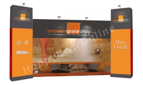 Trade show fabric tension pop-up booth 20ft (height 10ft) graphic included for sale