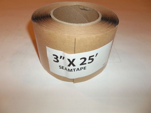 Epdm rubber seam tape / inseam tape - peel and stick - 3&#034;x25&#039; - generic label. for sale