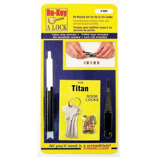 Prime-Line Products E 2401 6 Pin Titan Re-Keying Kit Brand New!