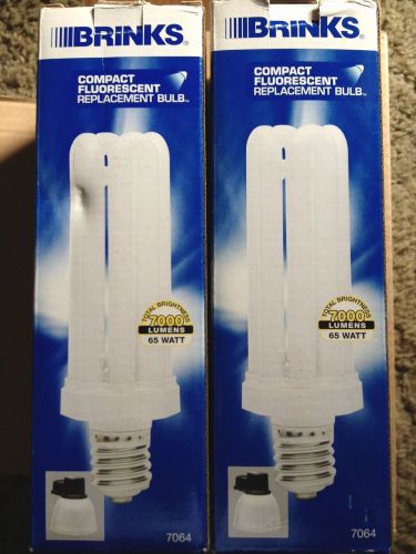 Brinks Security Compact Fluorescent Replacement Bulb 65Watt 7000 Lumens Lot of 2