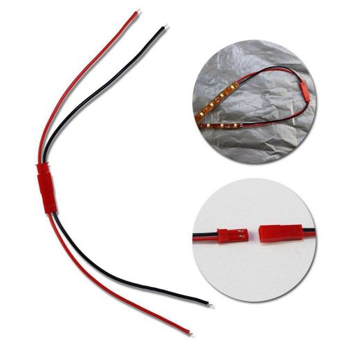 ZITRADES 10 Pairs Black Red 10mm length 2 Pins connect wire for 5050/3528 led f.