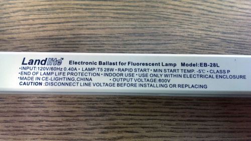 Landlite electronic ballast fluorescent lamp t5 28w 120v ul listed free shipping for sale