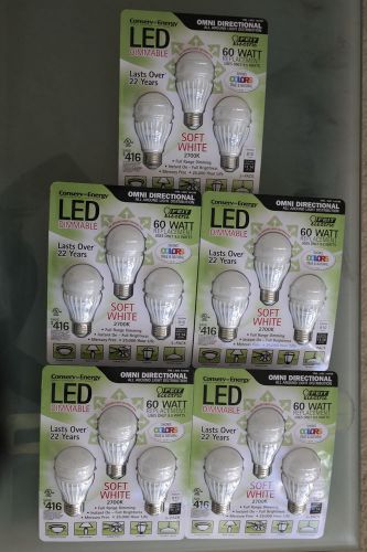15 feit omni 9.5 watt led 60w dimmable replacement bulb - 5 packs of 3 for sale