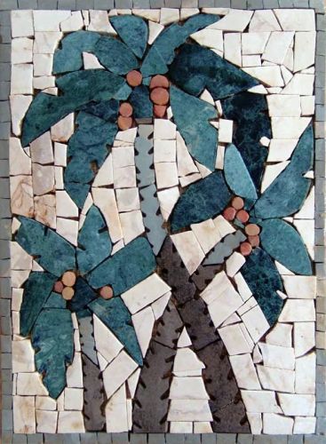 Palm Trees Stone Mosaic