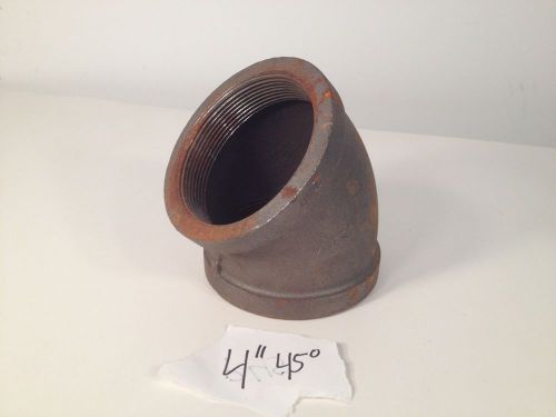 4&#034; npt black iron pipe elbow 45 degree usa malleable - p45 for sale