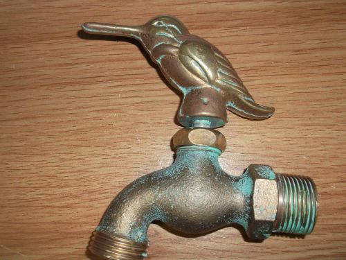 Vintage Arrowhead Brass and Plumbing Hummingbird Garden Hose Faucet/Bibb