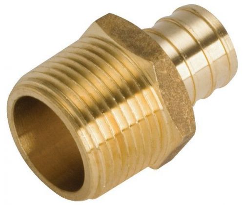 1&#034; x 1&#034; pex adapter - pex x mip - brass crimp fitting - lead free for sale