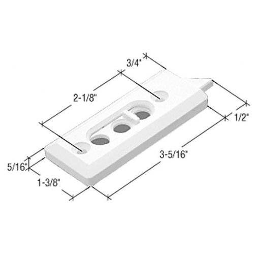 White Tilt Window Latch with 2-1/8&#034; Screw Holes F2728 One Left &amp; One Right Latch