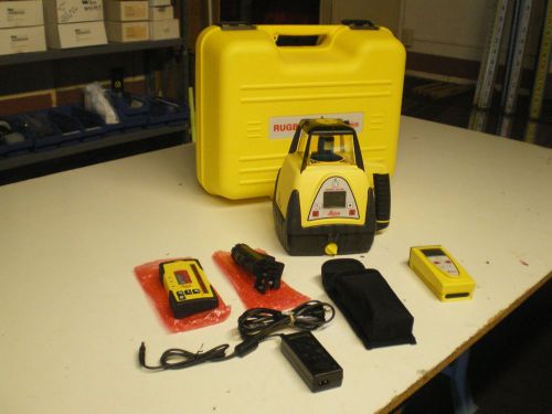 Laser level, dual grade, leica rugby 410 dg  nimh battery, rodeye 160 and remote for sale