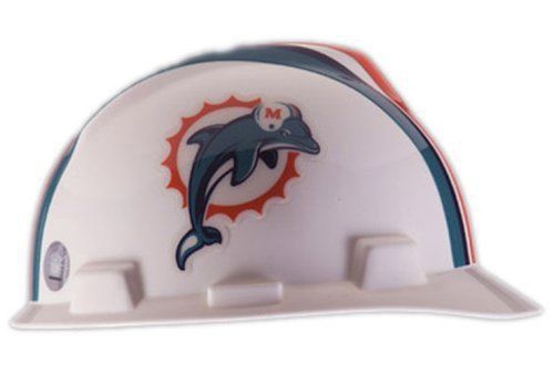 NFL Hard Hat Miami Dolphins Adjustable Strap Lightweight Construction Sports