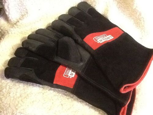 2 new pair mens lg / xl size lincoln welding leather welding gloves winter lined for sale