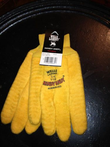 Yellow Handy Andy Chore Gloves by Wells Lamont style 635 new condition- unused.