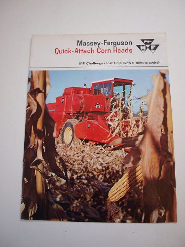 Massey-Ferguson MF 205 300 410 510 Combine Corn Head Color Brochure 8 pg. &#039;68