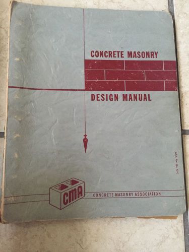 Concrete Masonry Design Manual 1955