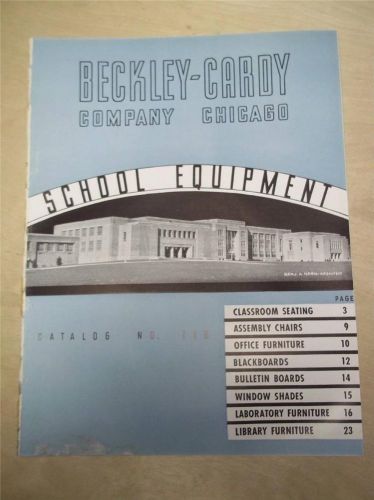 Vtg Beckley-Cardy Company Catalog~School/Office/Library Furniture~Asbestos~1939