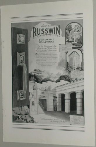 1925 russell &amp; erwin hardware advertisement, grauman’s egyptian theatre for sale