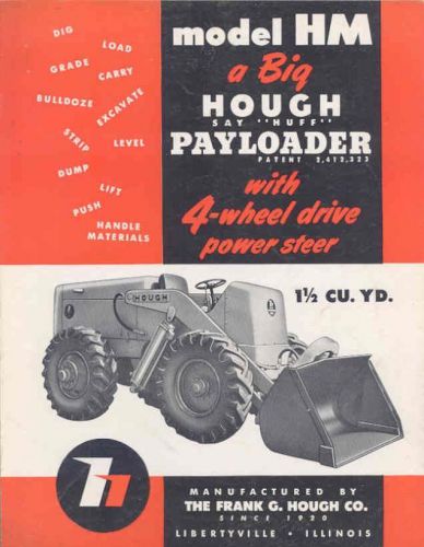 1949 ? Hough Model HM Payloader Brochure Libertyville Illinois wu5632