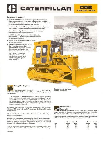 Equipment Brochure - Caterpillar - D5B - Track-Type Tractor - 1970s (EB41)