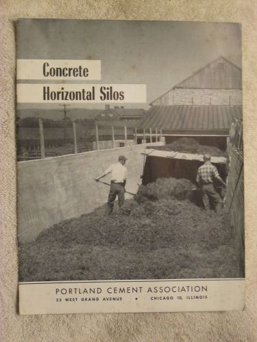 1954 PORTLAND CEMENT, CONCRETE HORIZONTAL SILOS PLANS / BROCHURE