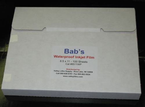 NEW Premium Waterproof Inkjet Film 11&#034; x 17&#034; - 1000 Sheets