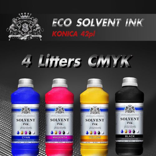 NEW Eco Solvent ink for Konica KM512/42pl 4Liters CMYK Best QualetyFast shipping