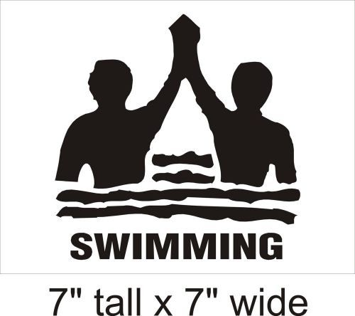 2X Champion Swimming Team Decal Vinyl Car i Pad Laptop Window Wall Sticker-FA53