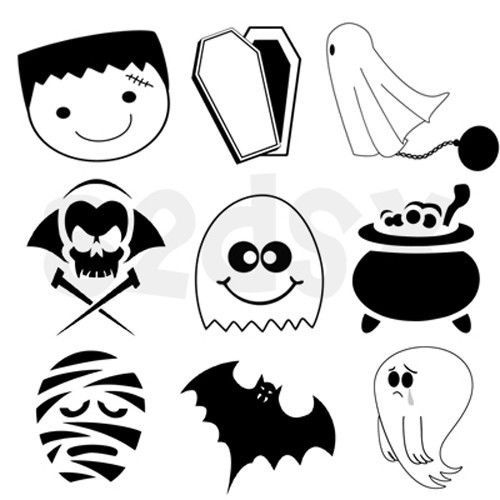 Halloween Vector Logos Vinyl Cutter Graphic Decals Clipart Sign Wall Sticker Art