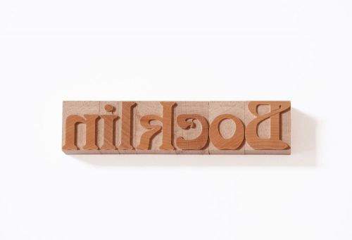 Letterpress A. Bocklin lowercase wood type 8 line - 60 pieces