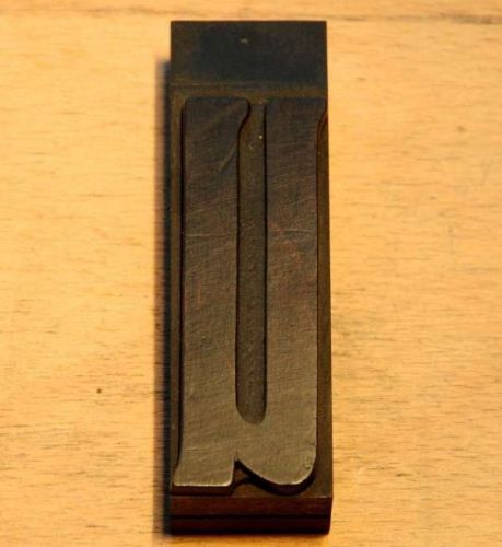 Letter: u  ART NOUVEAU letterpress wood block printing type wooden typography