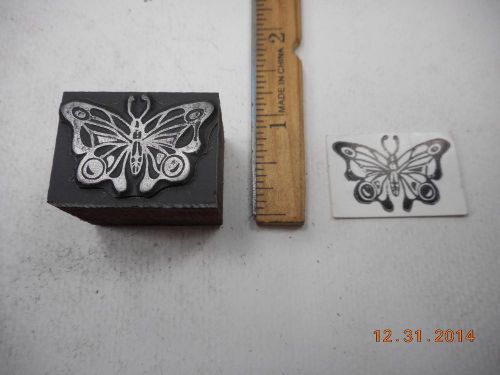 Printing Letterpress Printers Block, Butterfly or Moth Insect