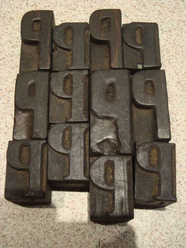 Greece 12 antique letters &#034;R&#034; Ro - Greek alphabet wood press printing blocks